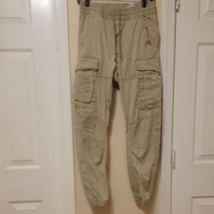 H&M Men's Cargo Joggers in Light Khaki